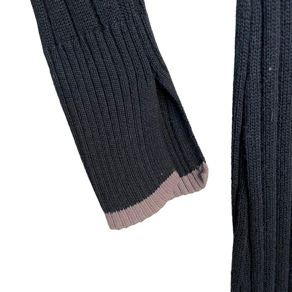 Michael Stars Black Long Sleeve Ribbed Duster Long Cardigan XS Anthropologie - Picture 4 of 12